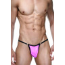 Яркие мужские трусы-стринги, L-XL, розовый, черный, фото