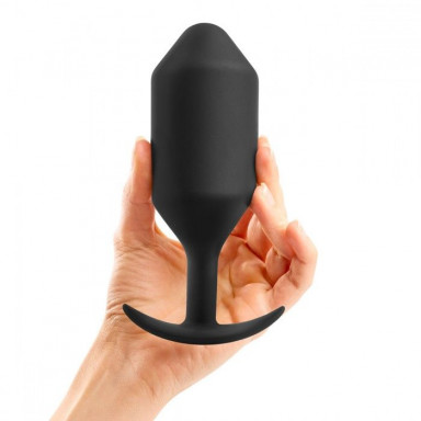 Черная анальная пробка для ношения B-vibe Snug Plug 6 - 17 см. фото 4