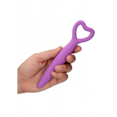 Набор фиолетовых вагинальных расширителей с вибропулей Silicone Vaginal Dilator Set фото 3