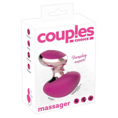 Ярко-розовый вибромассажер Couples Choice Massager фото 9
