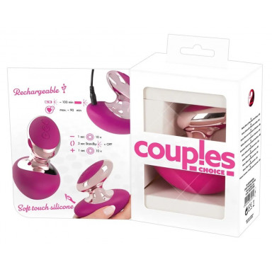 Ярко-розовый вибромассажер Couples Choice Massager фото 10