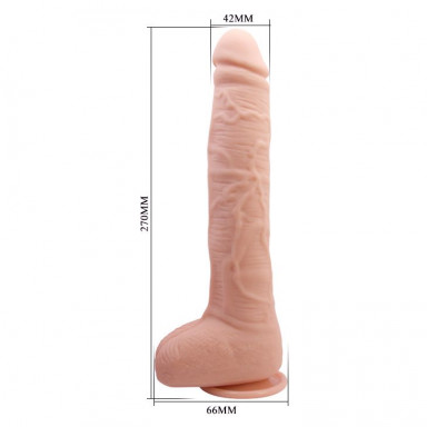 Телесный фаллоимитатор-гигант на присоске Dick - 27 см. фото 5