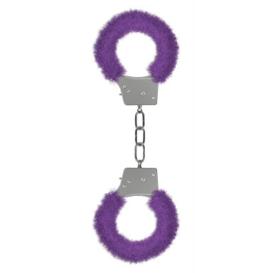 Пушистые фиолетовые наручники OUCH! Purple