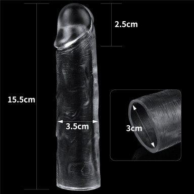 Прозрачная насадка-удлинитель Flawless Clear Penis Sleeve Add 1 - 15,5 см. фото 3