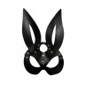 Черная кожаная маска зайки Miss Bunny, фото