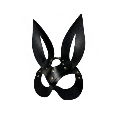 Черная кожаная маска зайки Miss Bunny фото 2