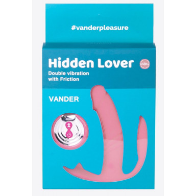Розовый анально-вагинальный вибратор Hidden Lover фото 4