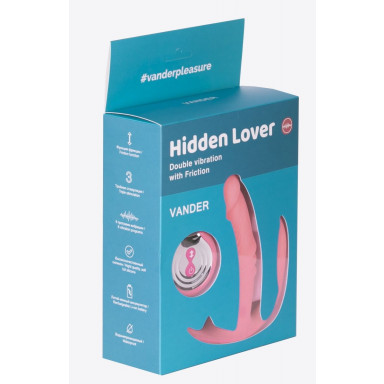 Розовый анально-вагинальный вибратор Hidden Lover фото 5
