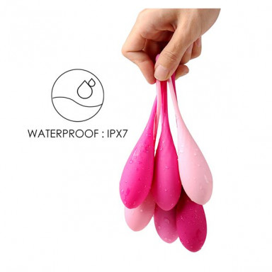 Набор из 6 розовых вагинальных шариков FemmeFit Pelvic Muscle Training Set фото 3