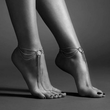 Серебристые браслеты на ноги Magnifique Feet Chain, фото