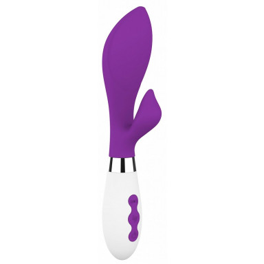 Фиолетовый вибратор-кролик Achelois - 21,8 см., фото
