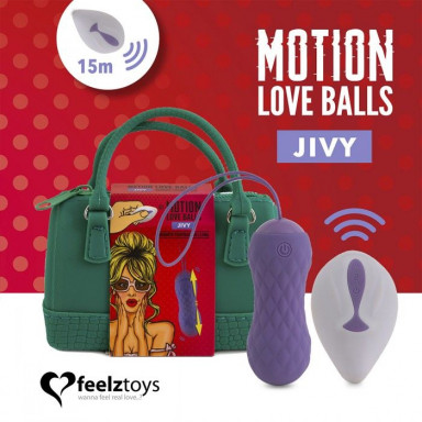 Фиолетовые вагинальные шарики Remote Controlled Motion Love Balls Jivy фото 4