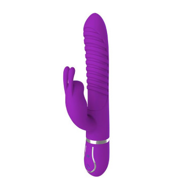 Фиолетовый вибратор-кролик MAGIC BUNNY с ушкакми - 22 см., фото