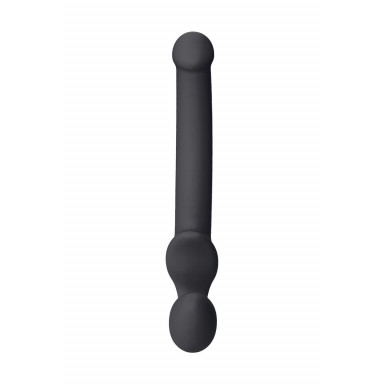 Черный безремневой страпон Silicone Bendable Strap-On S фото 3