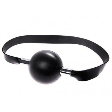 Чёрный резиновый кляп-шар, фото
