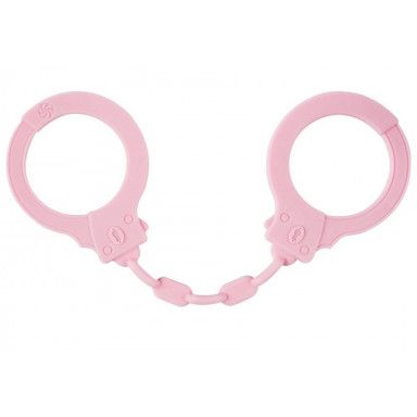 Розовые силиконовые наручники Suppression, фото