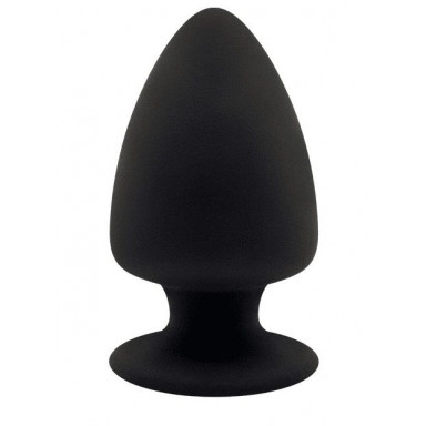 Черная анальная втулка Premium Silicone Plug XS - 8 см., фото