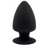 Черная анальная втулка Premium Silicone Plug XS - 8 см., фото