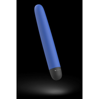 Синий классический вибратор Bgood Classic - 18 см. фото 2