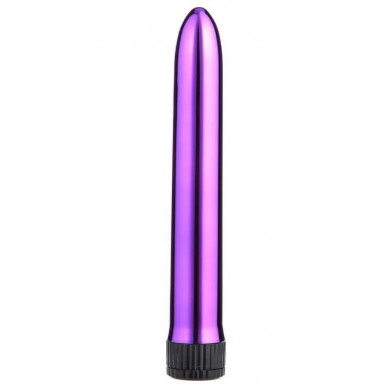 Фиолетовый классический вибратор - 18 см., фото
