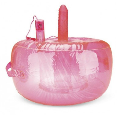 Розовая надувная подушка для секса в вибратором, фото