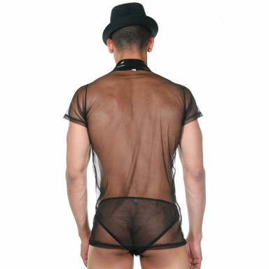 Сексуальный мужской комплект-сетка: футболка и слипы фото 2