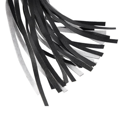 Черная многохвостая плеть из искусственной кожи - 49 см. фото 3
