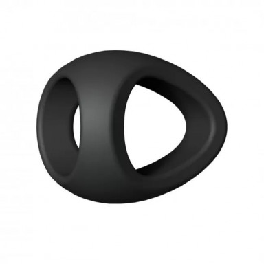 Черное фигурное эрекционное кольцо Flux Ring фото 2
