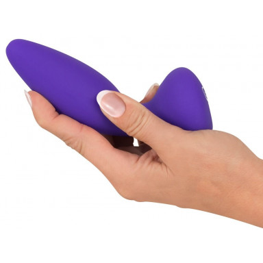 Фиолетовая анальная вибропробка RC Butt Plug - 14,5 см. фото 6