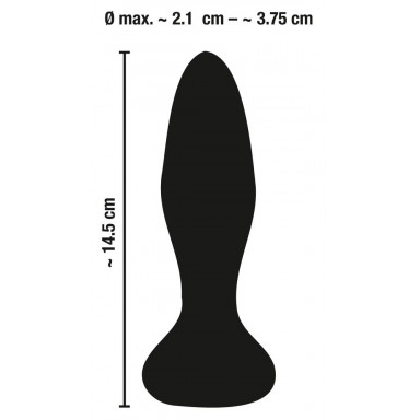Фиолетовая анальная вибропробка RC Butt Plug - 14,5 см. фото 9