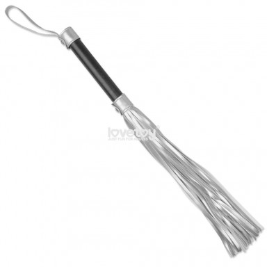 Серебристая плетка Struggle My Flogger с черной ручкой - 45 см. фото 3