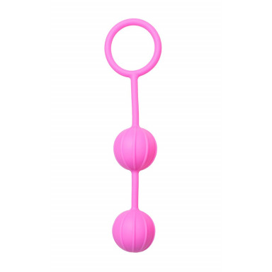 Розовые вагинальные шарики с ребрышками Roze Love Balls