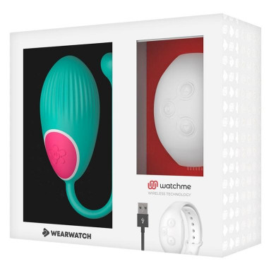 Зеленое виброяйцо с белым пультом-часами Wearwatch Egg Wireless Watchme фото 3