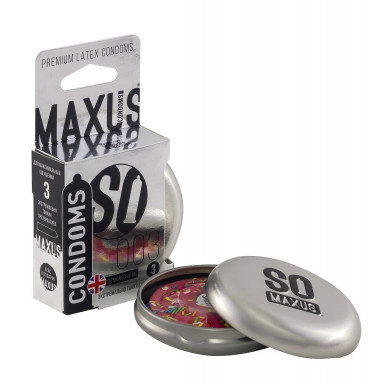 Экстремально тонкие презервативы в железном кейсе MAXUS Extreme Thin - 3 шт. фото 2