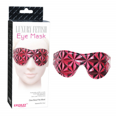 Красная маска на глаза с геометрическим узором Pyramid Eye Mask фото 2