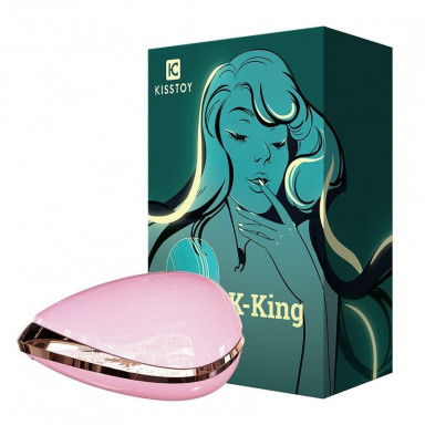 Розовый мембранный клиторальный стимулятор K-King фото 4