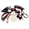 Черно-красный бондажный набор Bow-tie, фото
