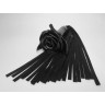 Черная замшевая плеть с розой в рукояти - 40 см., фото