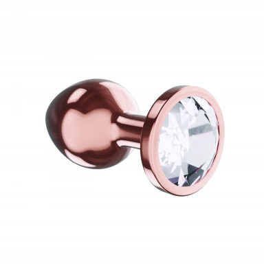 Пробка цвета розового золота с прозрачным кристаллом Diamond Moonstone Shine S - 7,2 см. фото 2