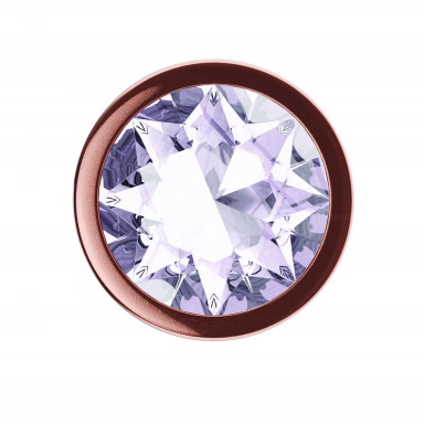 Пробка цвета розового золота с прозрачным кристаллом Diamond Moonstone Shine S - 7,2 см. фото 3