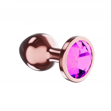 Пробка цвета розового золота с лиловым кристаллом Diamond Quartz Shine S - 7,2 см. фото 2