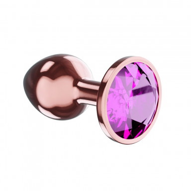 Пробка цвета розового золота с лиловым кристаллом Diamond Quartz Shine L - 8,3 см. фото 2