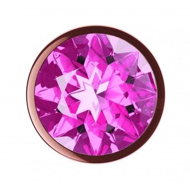 Пробка цвета розового золота с лиловым кристаллом Diamond Quartz Shine L - 8,3 см. фото 3