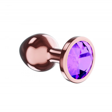 Пробка цвета розового золота с фиолетовым кристаллом Diamond Amethyst Shine S - 7,2 см. фото 2