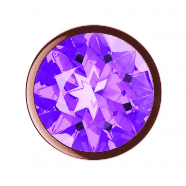 Пробка цвета розового золота с фиолетовым кристаллом Diamond Amethyst Shine S - 7,2 см. фото 3