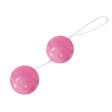 Розовые глянцевые вагинальные шарики, фото