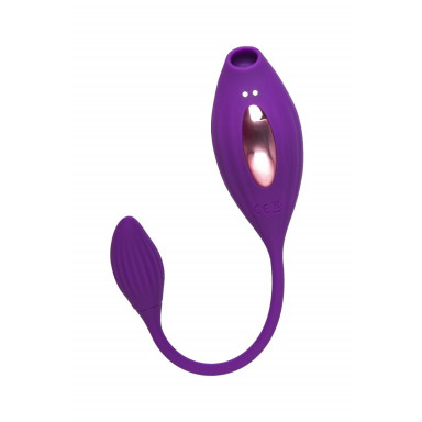 Фиолетовый вакуумный стимулятор клитора Ginny с виброяйцом фото 3