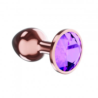 Пробка цвета розового золота с фиолетовым кристаллом Diamond Amethyst Shine L - 8,3 см. фото 2