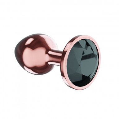 Пробка цвета розового золота с черным кристаллом Diamond Jet Shine L - 8,3 см. фото 2