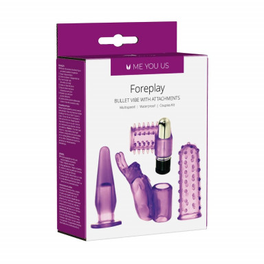 Фиолетовый вибронабор Foreplay Couples Kit фото 2